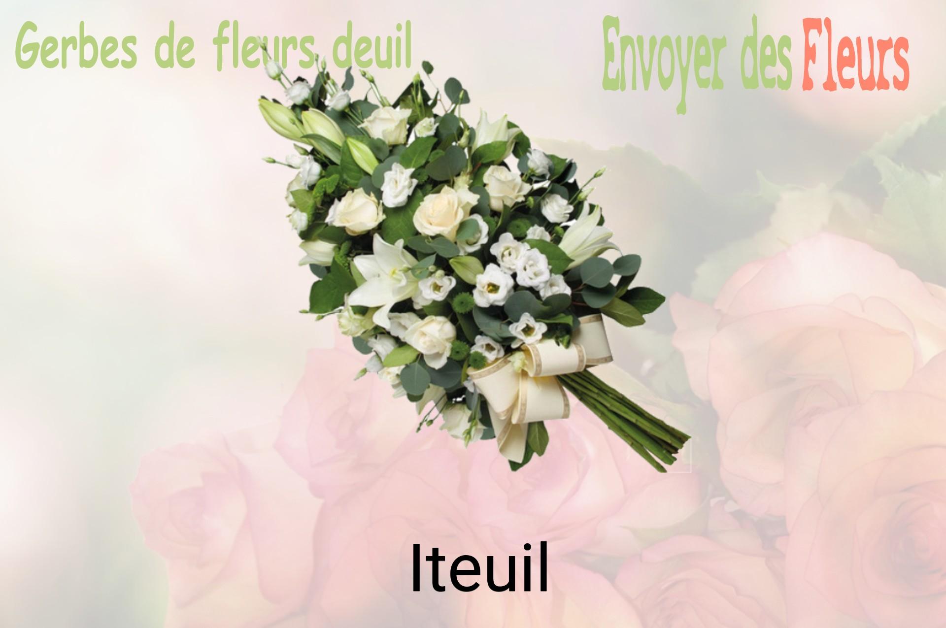 Gerbe de fleurs de deuil livrée à Iteuil